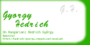 gyorgy hedrich business card