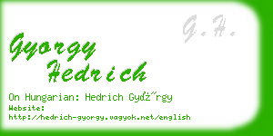 gyorgy hedrich business card